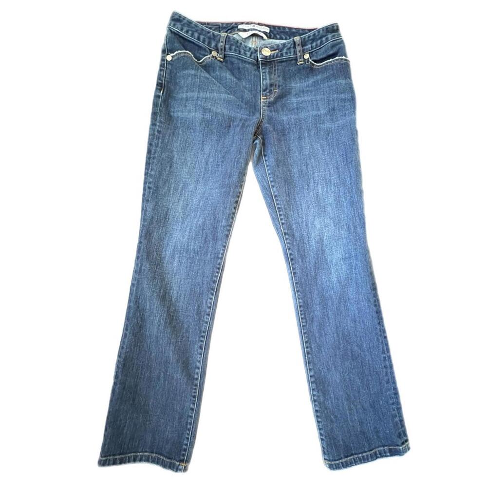 Tommy‎ Hilfiger Bootcut Jeans Blue Low Rise Rainbow Pocket Detail Size 8
